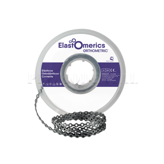 429-60-05-7008-Silver long Orthodontic Chain_